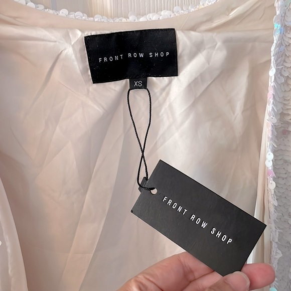 Front Row Shop Sequin White & Pink Blazer Size XS NWT - Picture 4 of 6